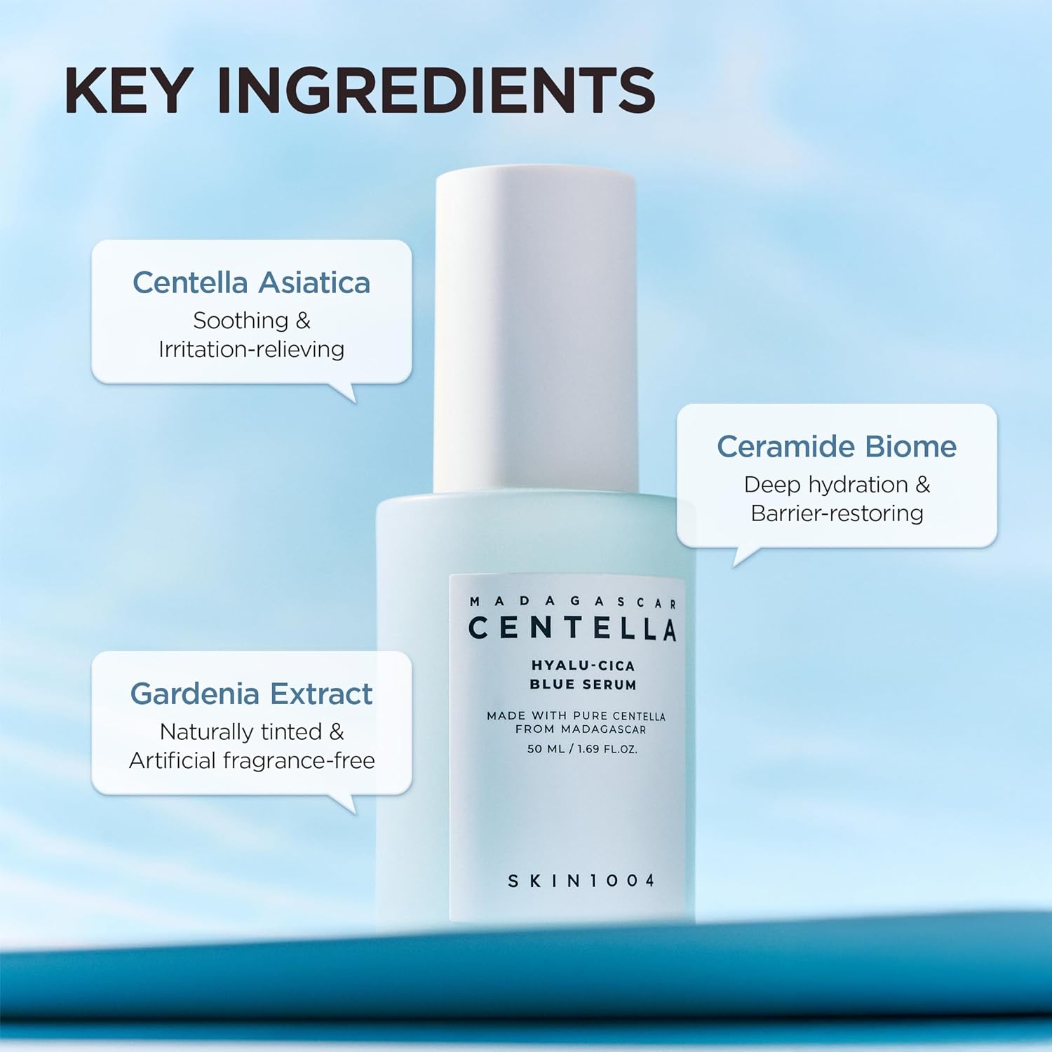 SKIN1004 Hyalu-CICA Blue Serum 50ml, 5 Layer Hyaluronic Acid Cica Niacinamide, Hydrating and Refreshing Multi-Care Solutions - View 3 of 4