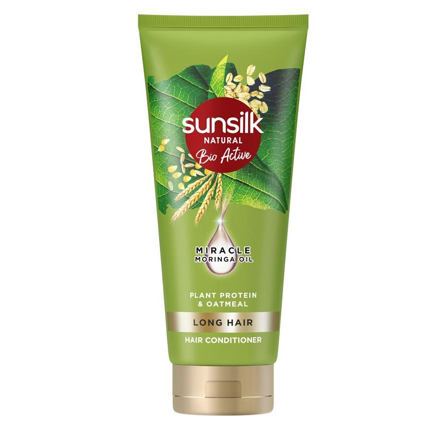 SUNSILK Natural Bio Active Long Hair Conditioner 330ml Strengthening Nourishing Hair Care Repair Damage Soft Smooth Silky Lightweight Frizz Control Healthy Shiny Manageable Hair Everyday Use - View 2 of 3