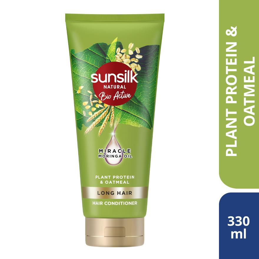 SUNSILK Natural Bio Active Long Hair Conditioner 330ml Strengthening Nourishing Hair Care Repair Damage Soft Smooth Silky Lightweight Frizz Control Healthy Shiny Manageable Hair Everyday Use - View 3 of 3