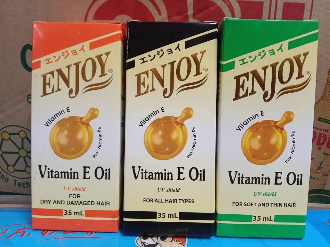 ENJOY VITAMIN-E. HAIR OIL- orange(FROM MALAYSIA) - View 2 of 3
