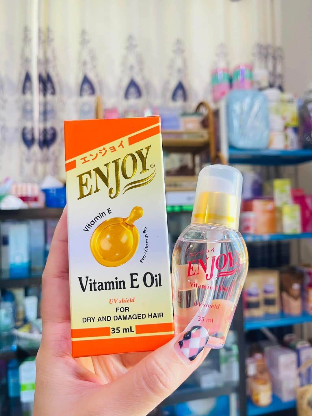 ENJOY VITAMIN-E. HAIR OIL- orange(FROM MALAYSIA) - View 3 of 3