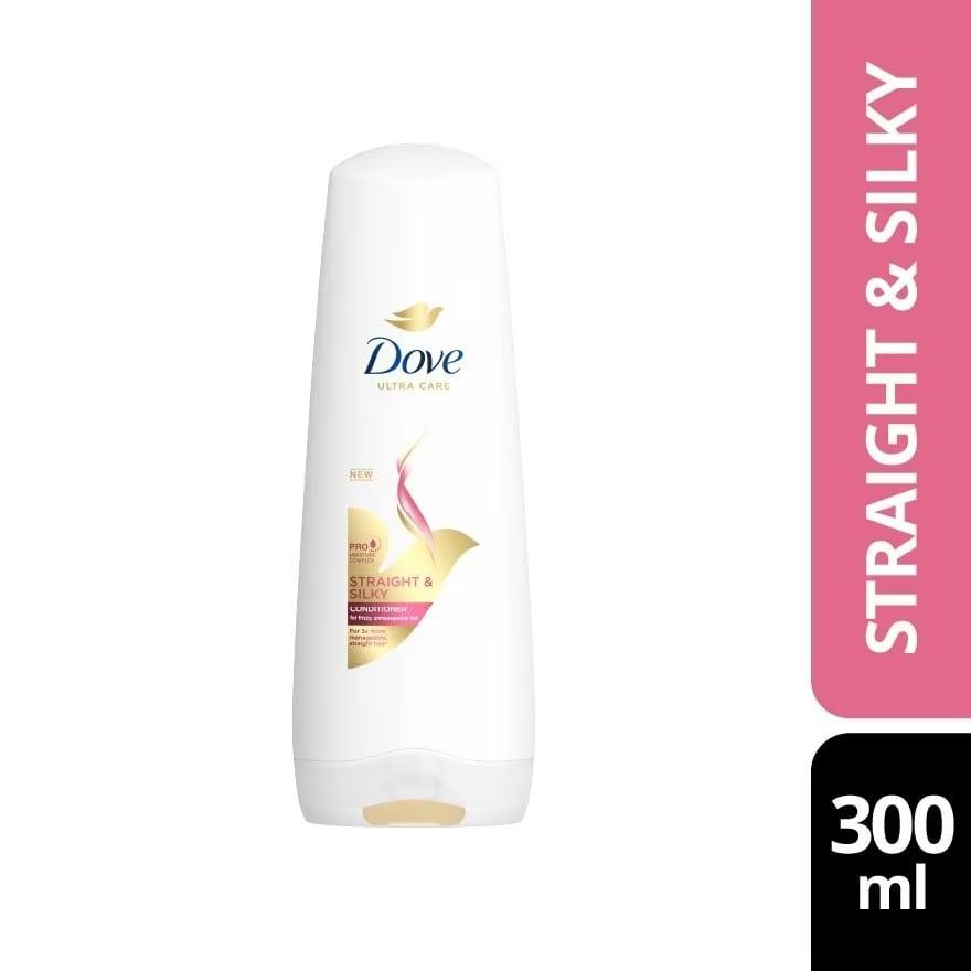 DOVE Straight & Silky Conditioner 300ml Smooth Hair Care Frizz Control Nourishing Repair Damage Soft Silky Lightweight Moisturizing Healthy Shiny Manageable Hair Everyday Use - View 3 of 3