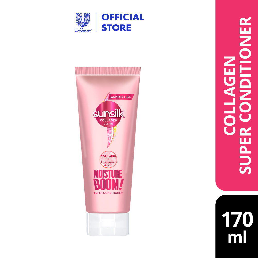 SUNSILK Moisture Boom! Collagen Blends Conditioner 170ml Hydrating Nourishing Soft Smooth Silky Frizz Control Lightweight Repair Damage Healthy Shiny Manageable Hair Everyday Use - View 3 of 3