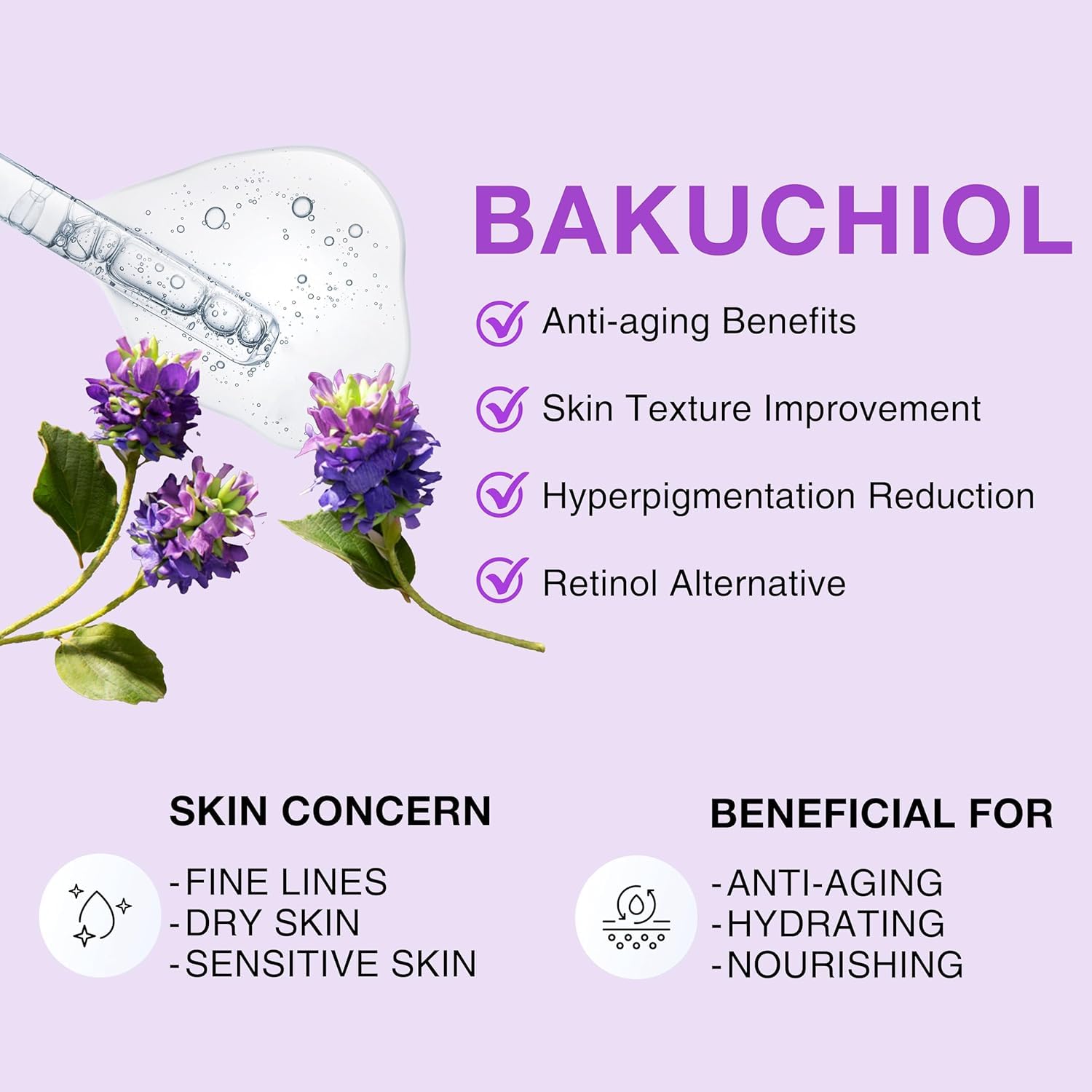 Korean Bakuchiol Concentrate DIY Mix-in Serum 30,000 ppm - High Potency Retinol Alternative | Wrinkle Reduction Skin Firming & Smoothing - Anti-Aging Sensitive Skin Vegan & Cruelty-Free Non-GMO - 30ml - View 2 of 5