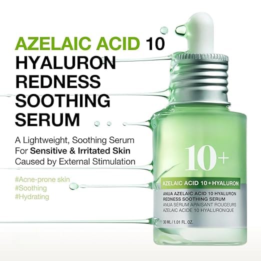 TIRA Azelaic Acid 10 Hyaluron Soothing Serum, Facial Serum For Sensitive Skin, Hyaluronic Acid, Niacinamide, Spot Care, Natural Color, Vegan, Korean Skincare (30Ml/ 1.01 Fl Oz.) - View 3 of 3