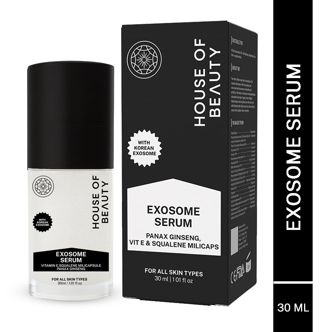 House of Beauty Korean Exosome Serum with Panax Ginseng, Vitamin E and Squalene Milicaps, Anti-Aging Face Serum for All Skin Types, 30ml - View 6 of 6