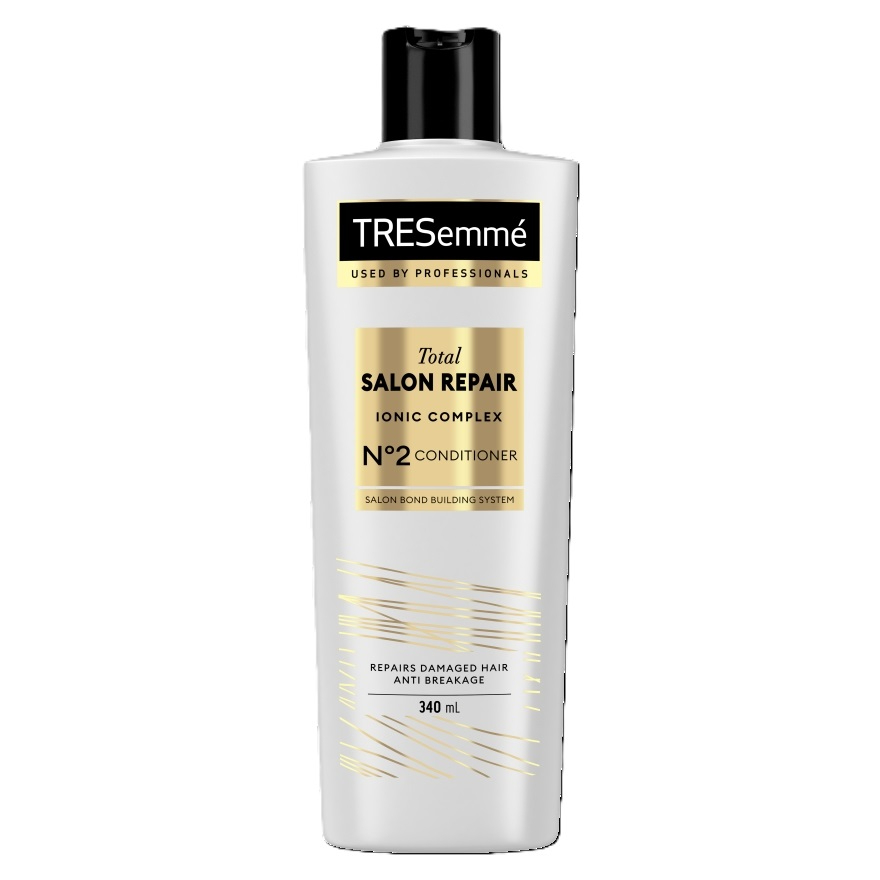 TRESEMME Total Salon Repair Conditioner 340ml Damaged Hair Repair Strengthening Nourishing Soft Smooth Silky Frizz Control Lightweight Healthy Shiny Manageable Hair Professional Salon Care Everyday Use - View 2 of 3