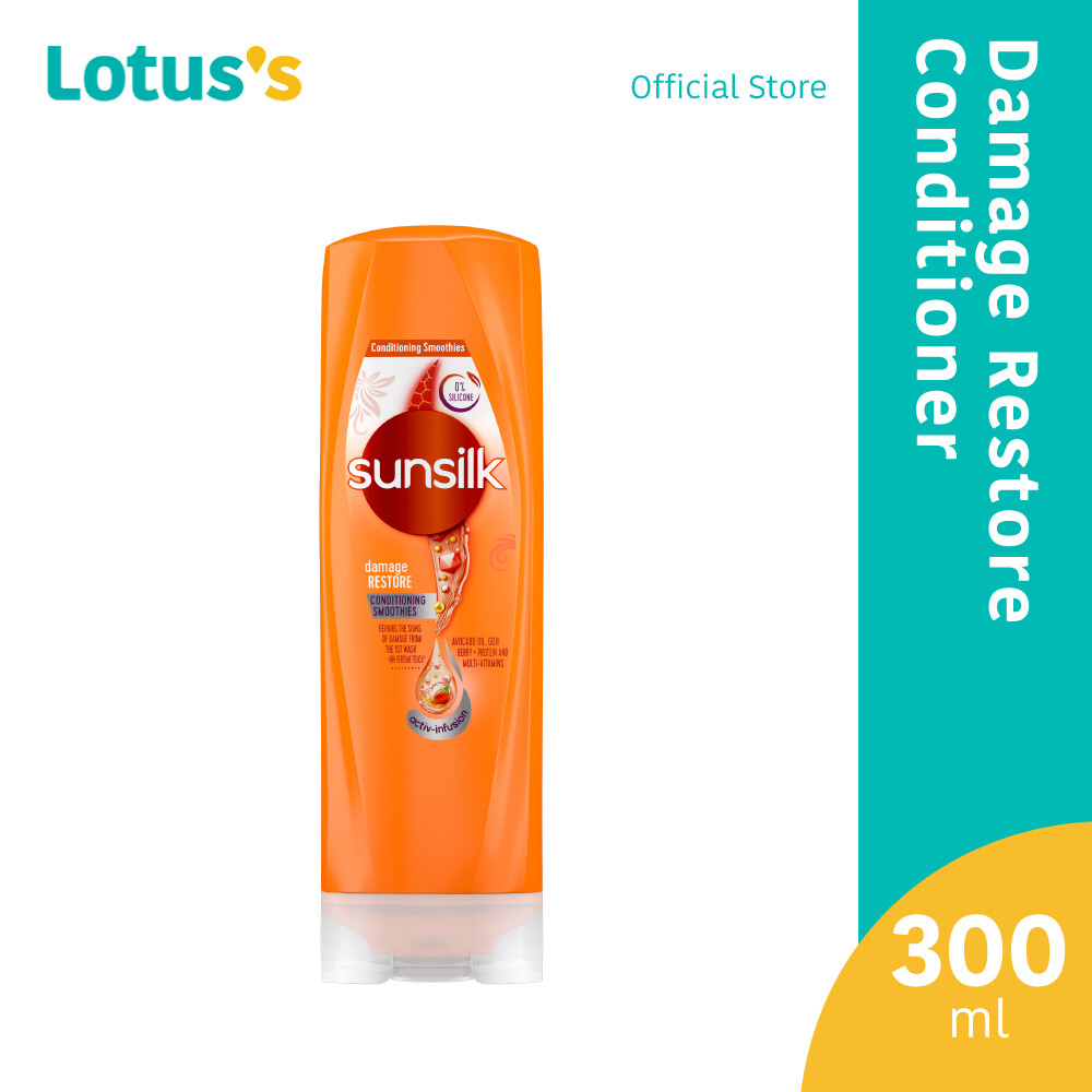 SUNSILK Damage Restore Hair Conditioner 300ml Repair Damage Nourishing Strengthening Soft Smooth Silky Frizz Control Lightweight Healthy Shiny Manageable Hair Everyday Use - View 3 of 3