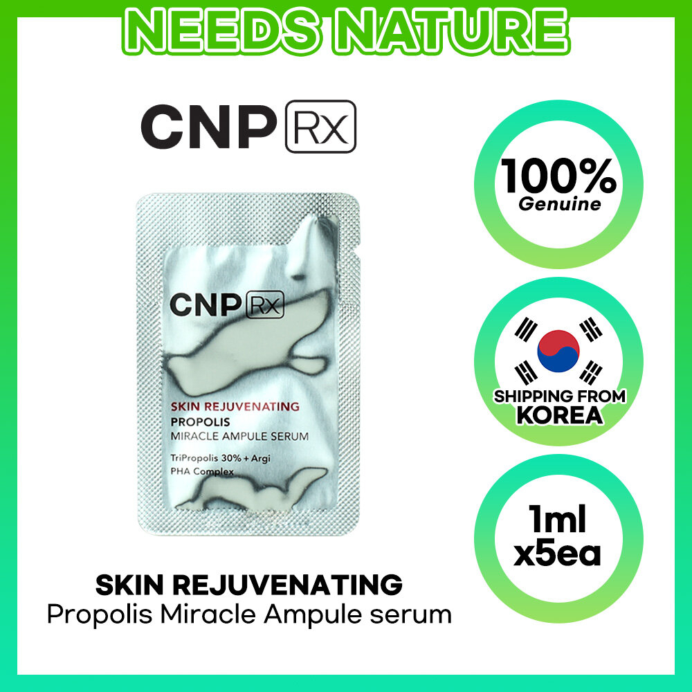 CNP RX Skin Rejuvenating Propolis Miracle Ampule Serum 1ml x 5ea Premium Korean Hydrating Repair Serum for Brightening Nourishing Skin Care Sample Set for Radiant Smooth Healthy Glowing Skin - View 2 of 3