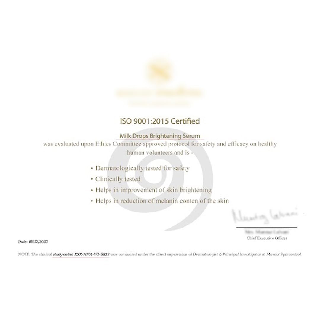 Vilvah Milk Drops Brightening Face Serum | Helps Reduce Dark Spots, Pigmentation & Acne Scars | Hydrates & Improves Skin Tone | With Alpha Arbutin & Hyaluronic Acid | For All Skin Types | 40ml - View 2 of 6