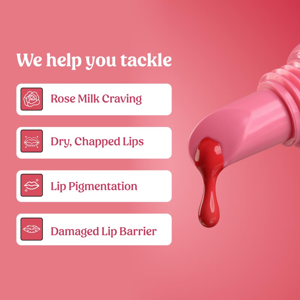 Vilvah Store Annapoorna Rose Milk Lip Balm | For Dry, Chapped & Pigmented Lips | Infused With Paneer Rose Petals | Tinted Lip Balm | Suitable for Men & Women | 10g - View 3 of 4