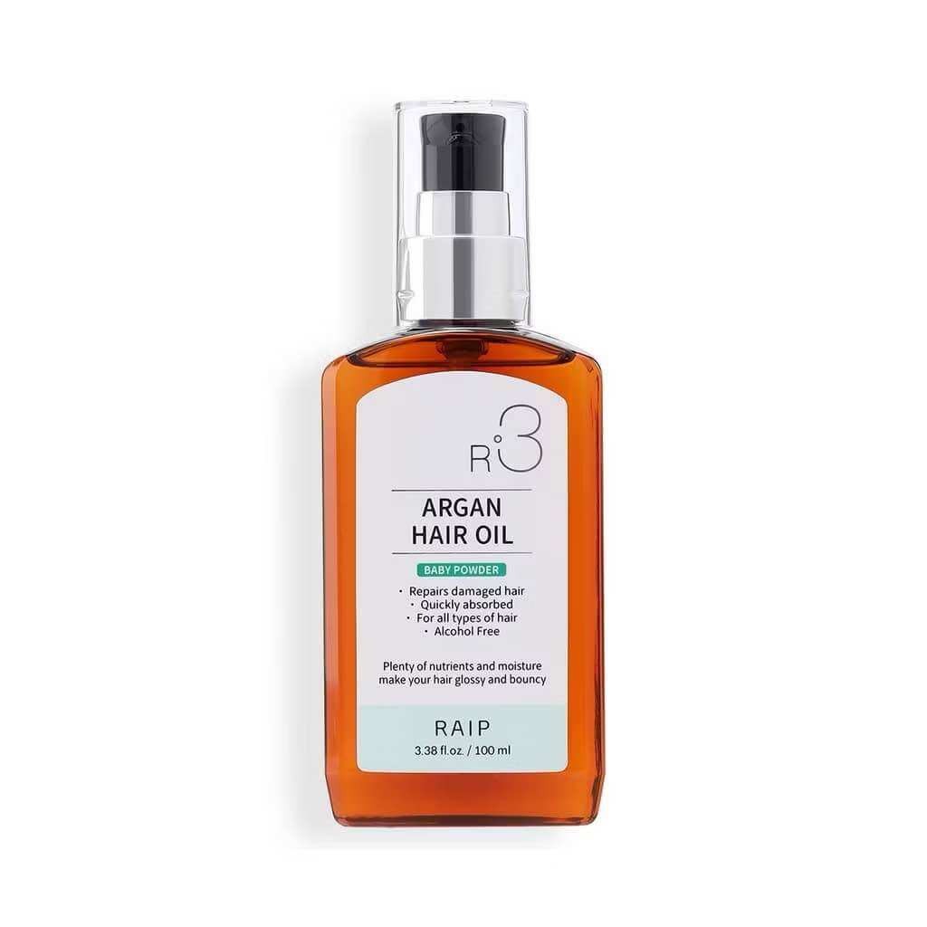 Raip R3 Argan Hair Oil 100ml R3 免冲洗 菁粹摩洛哥阿甘护发精油-Baby Powder婴儿粉香-绿色(FROM MALAYSIA) - View 3 of 3