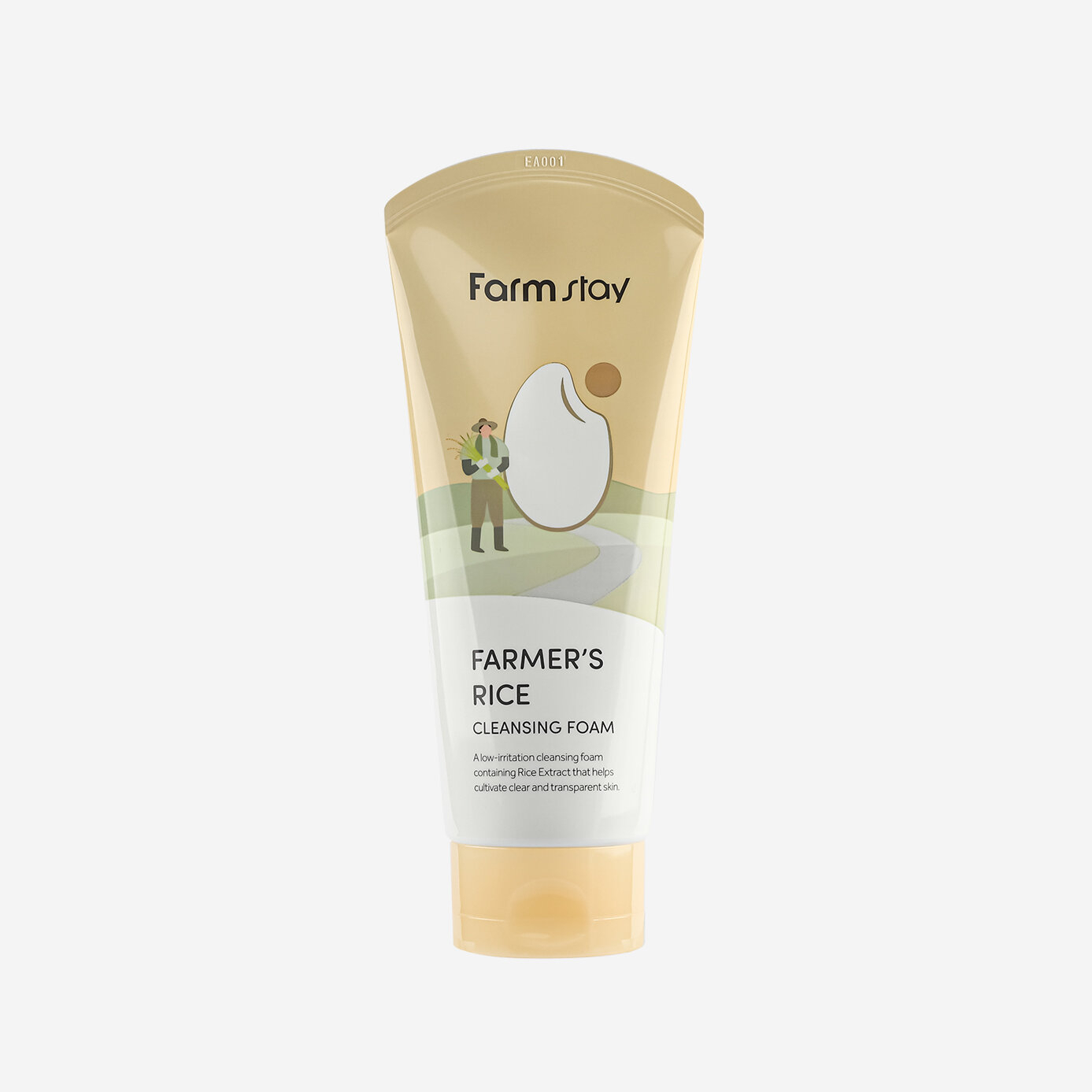 Farmstay Farmer's Rice Cleansing Foam 180ml Korean Skincare Brightening Hydrating Deep Cleansing Gentle Exfoliating Low Irritation Pore Care Sebum Control Facial Cleanser for Smooth Radiant Skin Daily Use - View 3 of 3