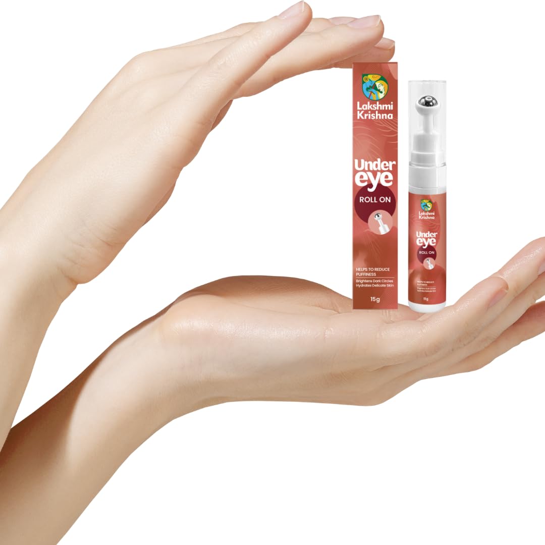 LAKSHMI KRISHNA NATURALS Under Eye Roll Cooling Under Eye Roll-On | Reduces Puffiness, Dark Circles & Fine Lines|Portable & Convenient|15ml pack - View 2 of 5