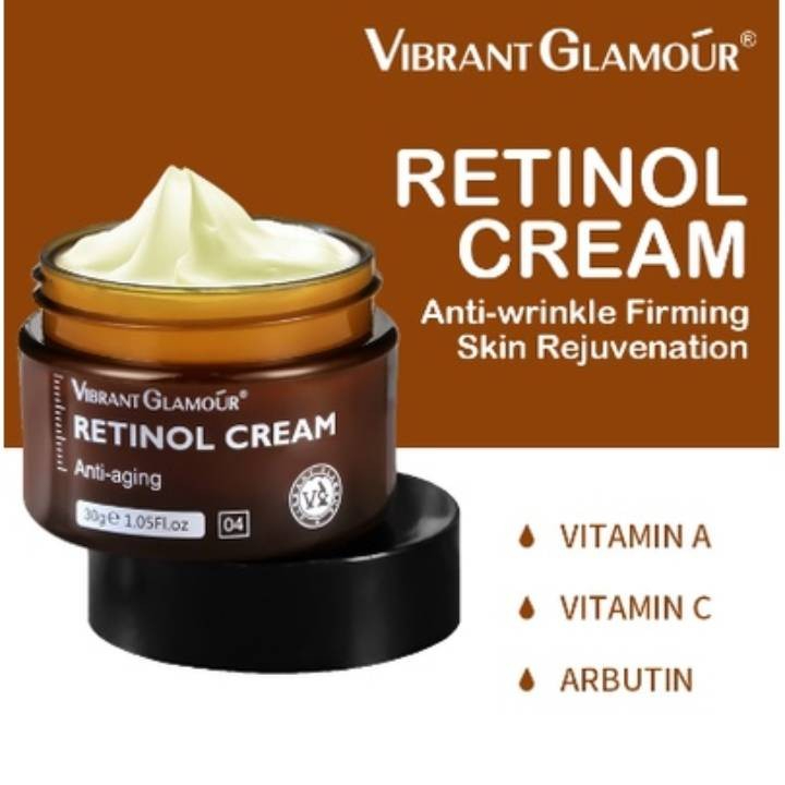 AAbeauty Vibrant Glamour Retinol Firming Rejuvenating Cream 30g Anti-Aging Moisturizing Wrinkle Removal Lifting Firming Brightening Skin Tone Hydrating Nourishing Smooth Radiant Face Cream Daily Use - View 3 of 3
