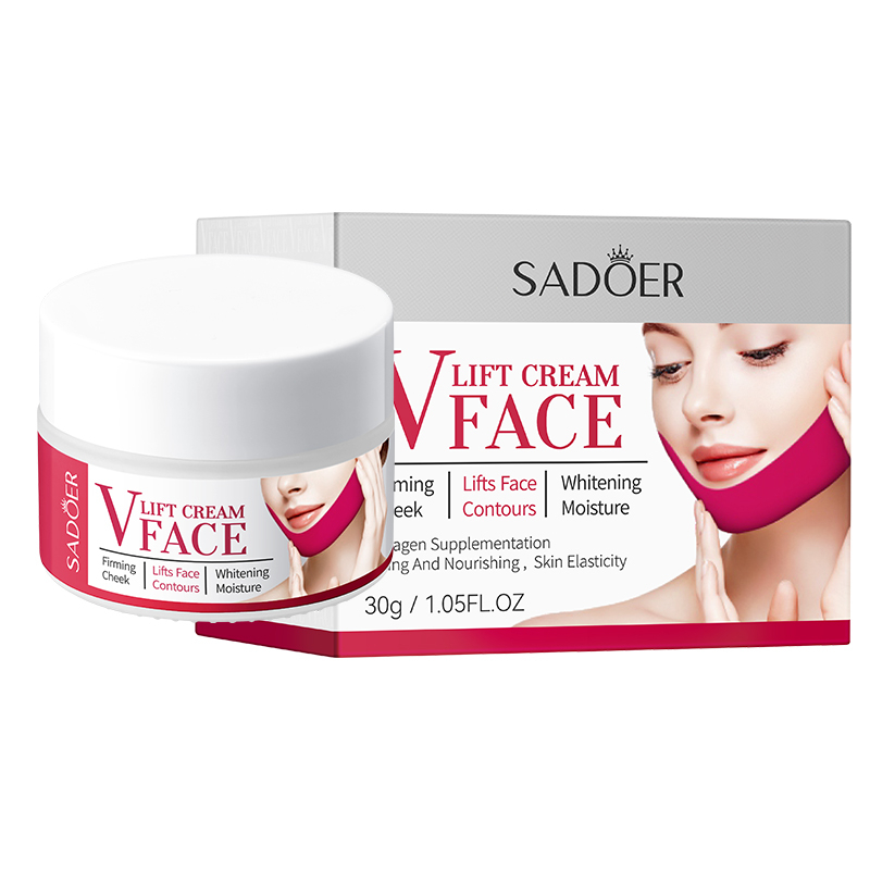 Rorec Sadoer V Face Lift Cream Collagen Firming Cheek Lift Contouring Whitening Moisturizing Nourishing Anti-Aging Hydrating Smooth Tightening Radiant Face Cream 30g Daily Skincare Use - View 3 of 3