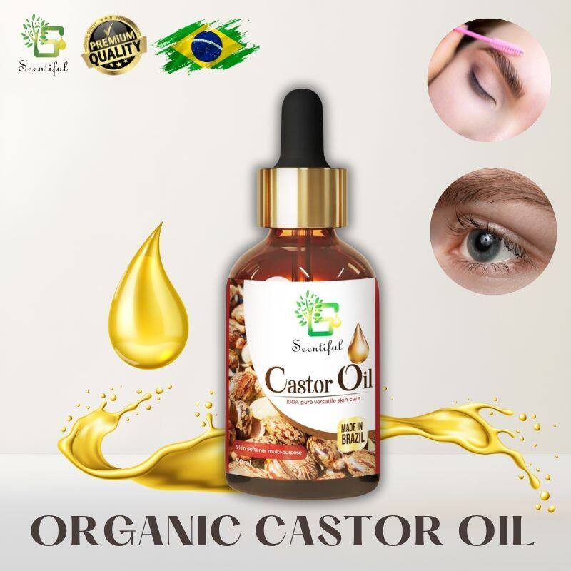 Organic Castor Oil / Golden -Cold Pressed / Minyak Castor - Pure Multipurpose Skin - Hair Care / Imported From Brazil-50ML Glass Dropper(FROM MALAYSIA) - View 4 of 4