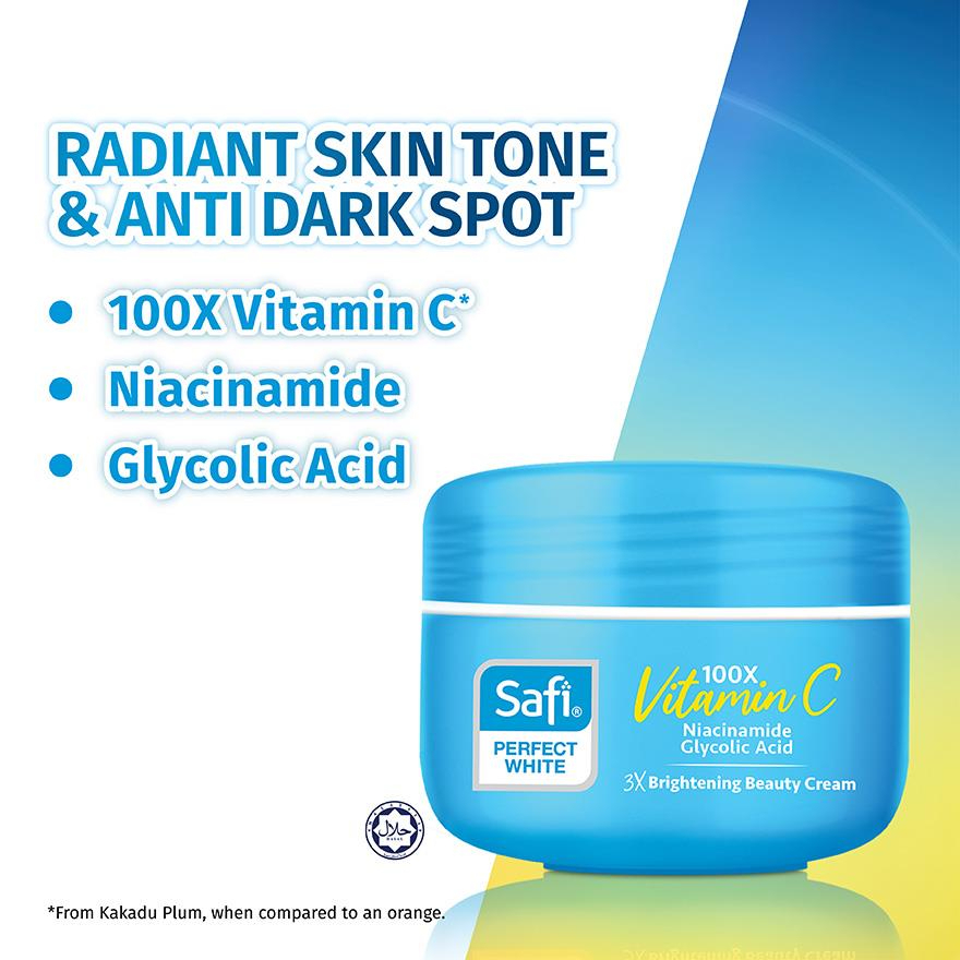 SAFI Perfect White 3X Brightening Beauty Cream 16g Hydrating Moisturizing Skin Tone Correcting Brightening Anti-Aging Nourishing Soft Smooth Radiant Face Cream Daily Skincare for Youthful Glow - View 2 of 3