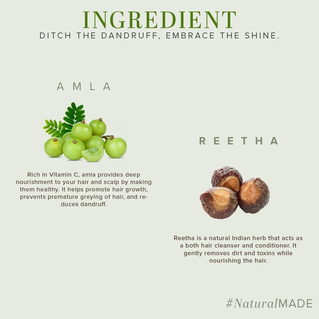 Khadi Natural Amla & Reetha Hair Cleanser & Conditioner Combo | Herbal Shampoo & Conditioner for Scalp Care | Helps Cleanse Hair & Improve Hair Texture | Gentle Herbal Hair Care | Suitable for All Hair Types | 210ml Each - View 2 of 4