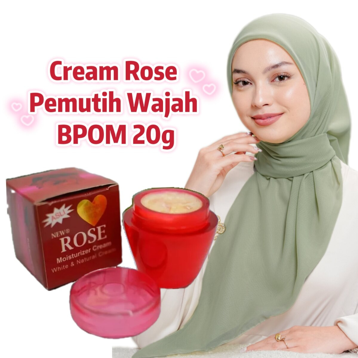 Indonesia Rose Whitening Cream – Glowing Skin, Melasma & Blemish Repair Brightening Moisturizing Face Cream - View 3 of 3