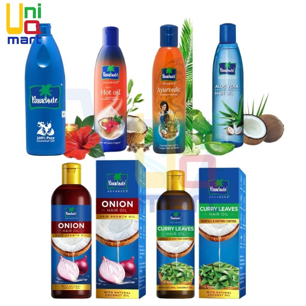 PARACHUTE HAIR OIL COCONUT,ONION OIL,CURRY LEAVES OIL,ROSEMARY OIL,CASTOR OIL-AYURVEDIC 190ML(FROM MALAYSIA) - View 2 of 3