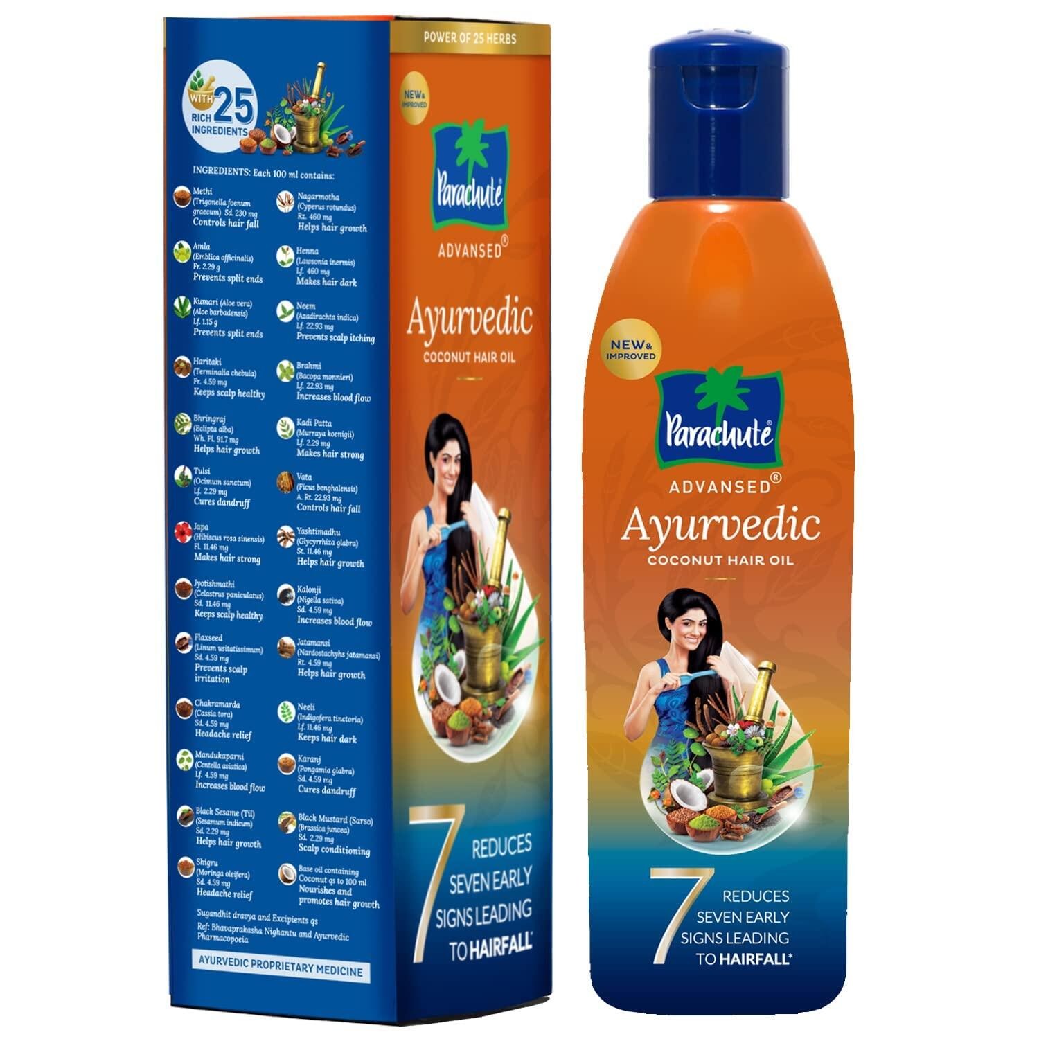 PARACHUTE HAIR OIL COCONUT,ONION OIL,CURRY LEAVES OIL,ROSEMARY OIL,CASTOR OIL-AYURVEDIC 190ML(FROM MALAYSIA) - View 3 of 3