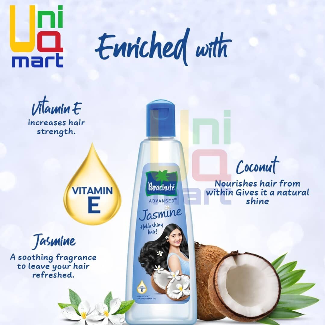PARACHUTE HAIR OIL COCONUT,ONION OIL,CURRY LEAVES OIL,ROSEMARY OIL,CASTOR OIL-JASMINE 300ML(FROM MALAYSIA) - View 3 of 3