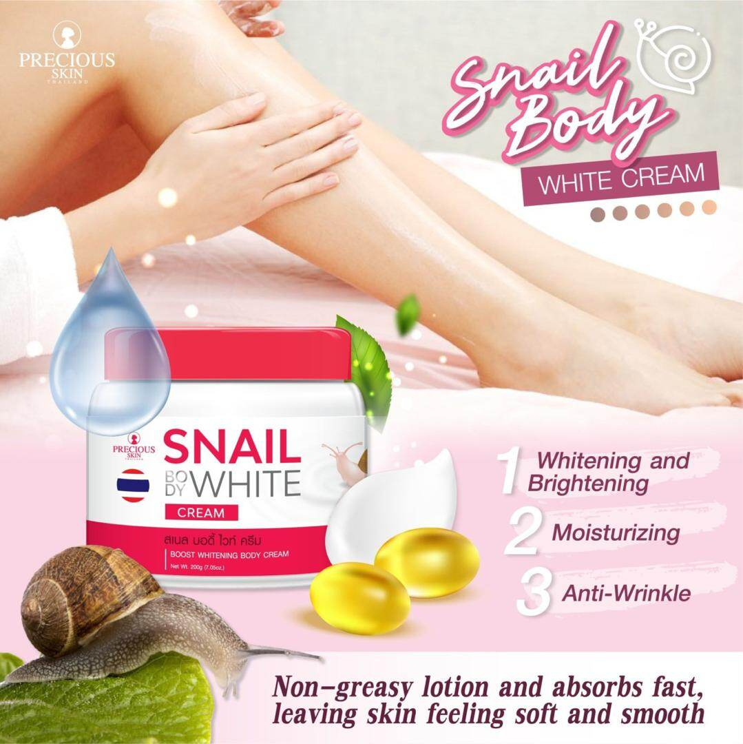 Snail White Boost Whitening Body Cream – Precious Skin Thailand, 200g – Brightening, Hydrating & Skin Repair Body Lotion #Ready Stock - View 2 of 3