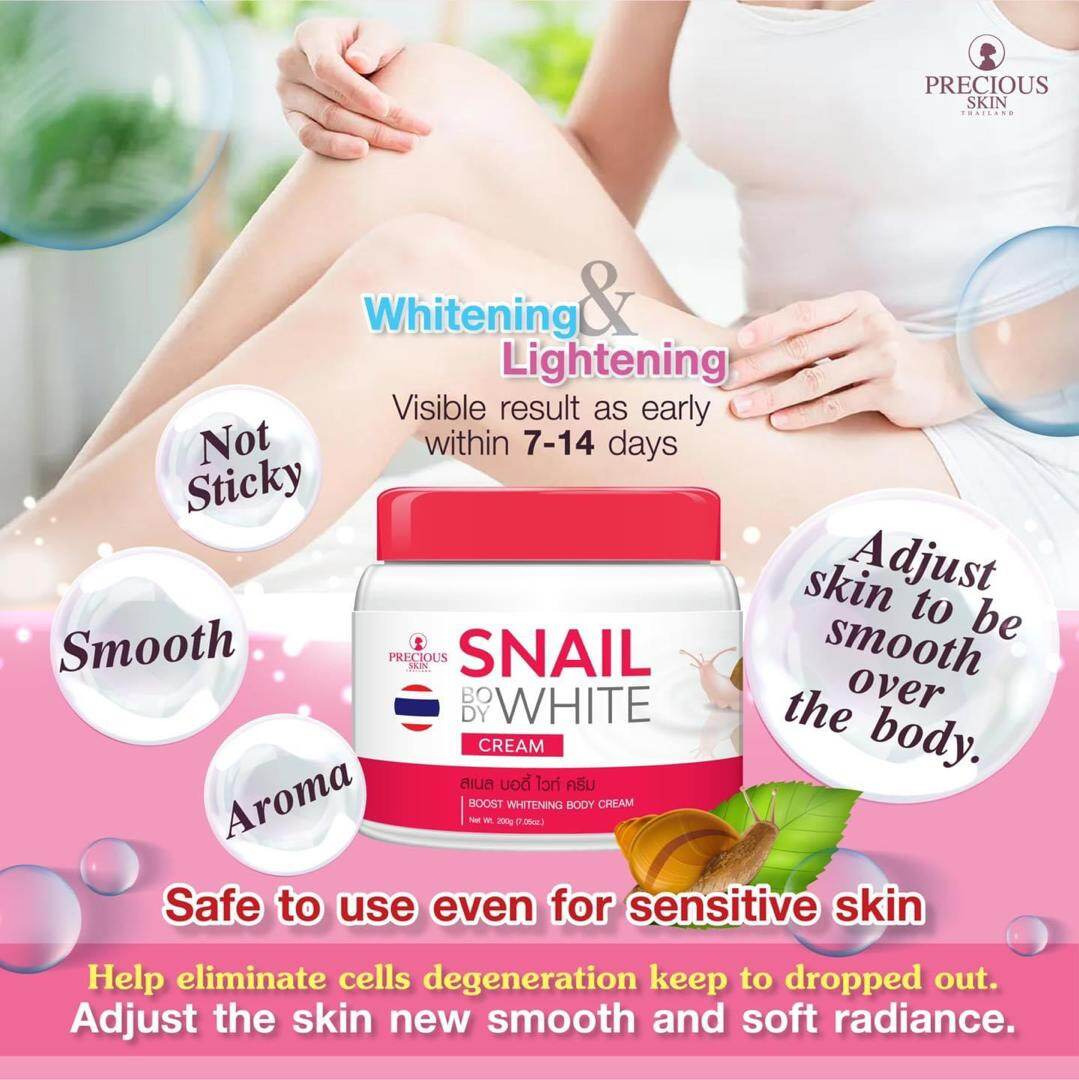 Snail White Boost Whitening Body Cream – Precious Skin Thailand, 200g – Brightening, Hydrating & Skin Repair Body Lotion #Ready Stock - View 3 of 3