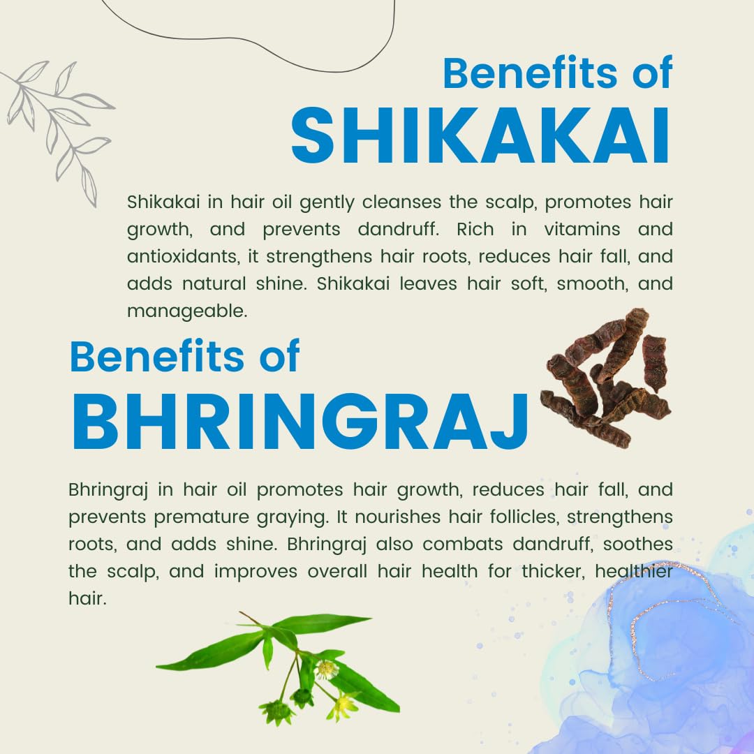 KHADI Amla, Reetha, Shikakai & Bhringraj Premium Hair Oil | Promotes Hair Growth & Reduces Dandruff | SLS & Paraben Free 100 ML - View 3 of 7