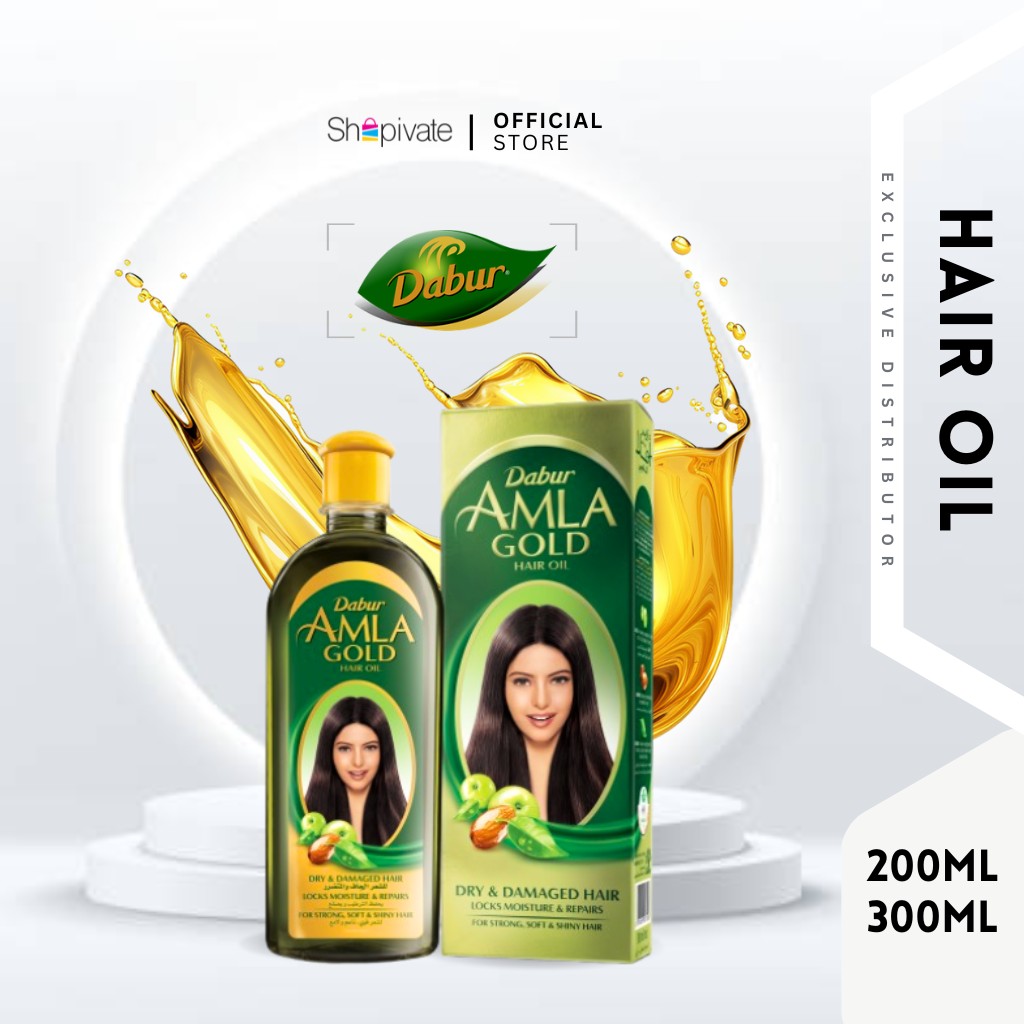 Dabur Amla Gold Hair Oil Natural Care with Amla, Almond & Henna | For beautiful, Long, Soft & Strong 200ml /300ml-200ml (FROM MALAYSIA) - Related product