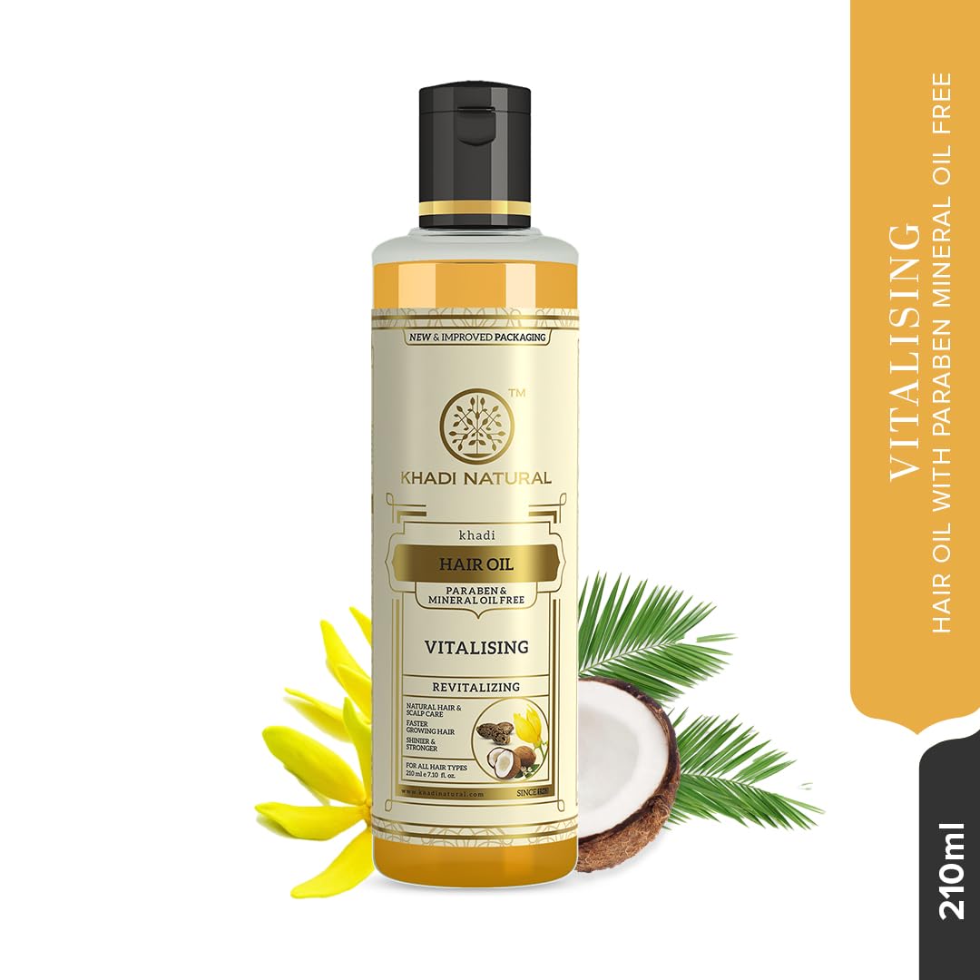 Khadi Natural Vitalising Herbal Hair Oil| Hair Oil for Hair Growth |Paraben & Mineral Oil Free | Suitable for All Hair Types - View 2 of 5