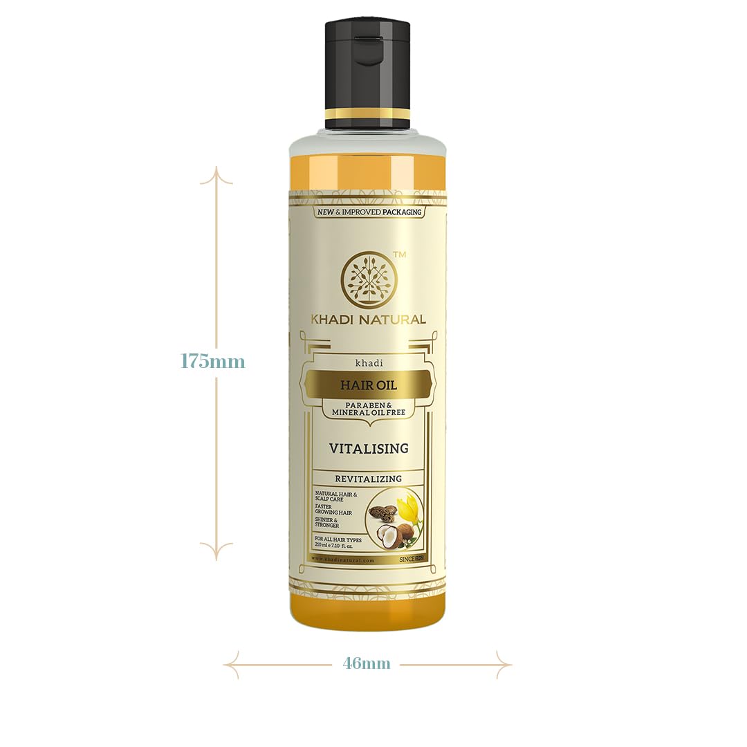 Khadi Natural Vitalising Herbal Hair Oil| Hair Oil for Hair Growth |Paraben & Mineral Oil Free | Suitable for All Hair Types - View 3 of 5