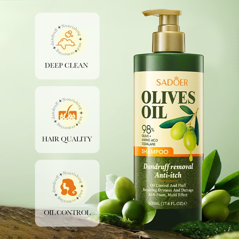 ROREC SADOER Olives Oil Full Range – Anti-Dandruff & Repair-Shampoo  500ml(FROM MALAYSIA) - View 3 of 4