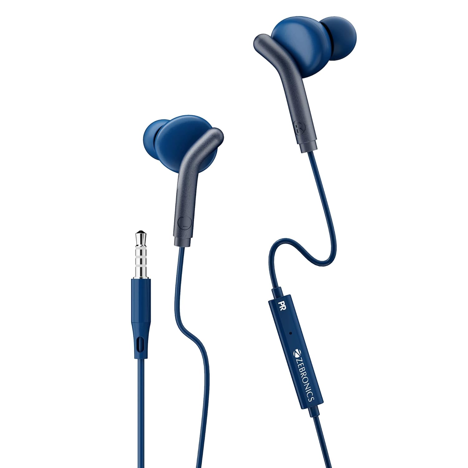 ZEBRONICS Bro 3.5Mm Wired in Ear Earphones, in-Line Mic, Deep Bass, 1.2M Strong and Long Lasting Cable, Light Weight, Compatible with Mobile | Tablet | Laptop (Blue) - Related product