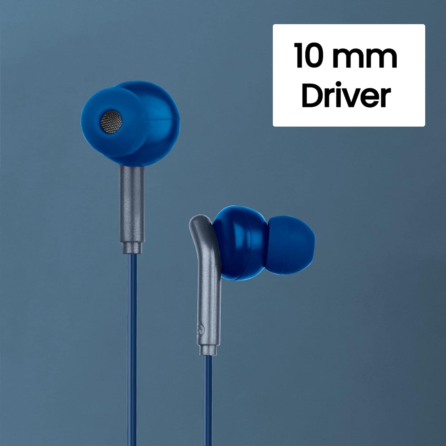 ZEBRONICS Bro 3.5Mm Wired in Ear Earphones, in-Line Mic, Deep Bass, 1.2M Strong and Long Lasting Cable, Light Weight, Compatible with Mobile | Tablet | Laptop (Blue) - View 3 of 4