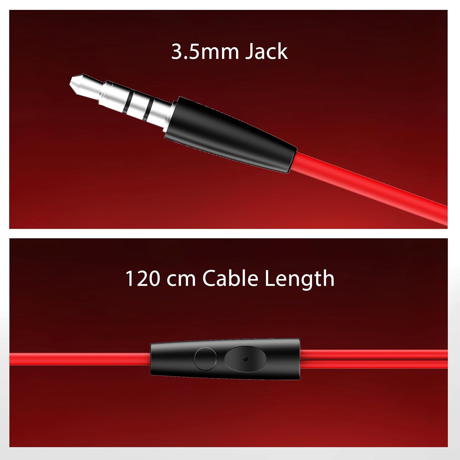 Boat Bassheads 211 Wired Earphones with 10mm Drivers, Signature Sound, in-Line Microphone, 3.5mm Jack, Voice Assistant & 120cm Cables (Raging Black) - View 3 of 6