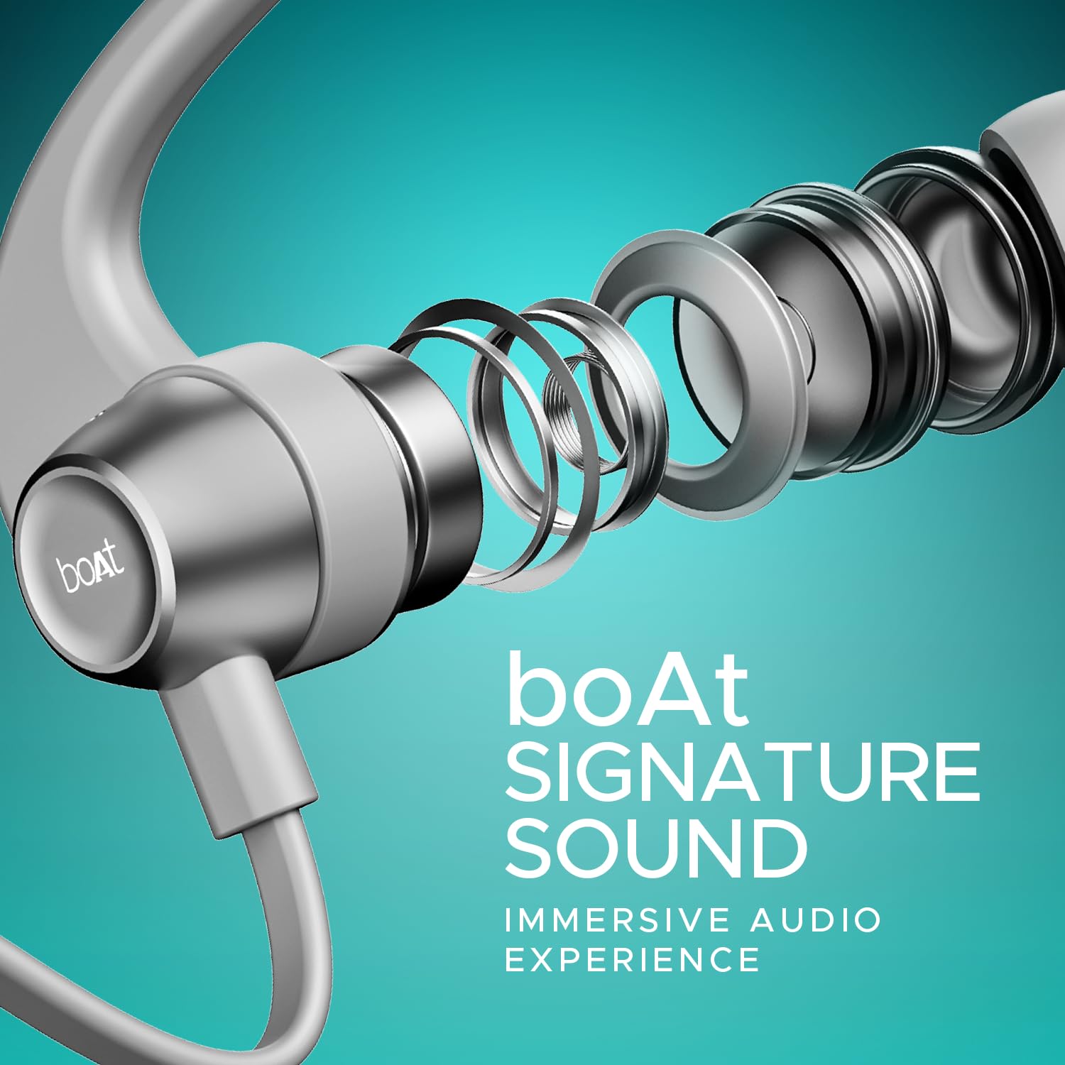 Boat Rockerz 255 Pro+, 60H Battery, Fast Charge, IPX7, Dual Pair,Low Latency,Magnetic Buds, Stream Ad Free Music via App Support, in Ear Bluetooth Neckband, Wireless with Mic Earphones (Cosmic Grey) - View 3 of 6