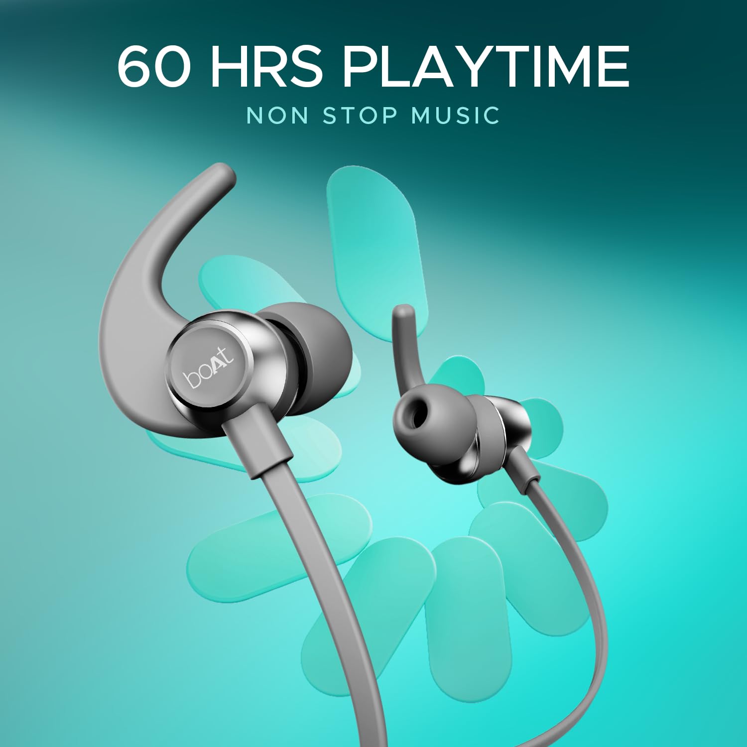 Boat Rockerz 255 Pro+, 60H Battery, Fast Charge, IPX7, Dual Pair,Low Latency,Magnetic Buds, Stream Ad Free Music via App Support, in Ear Bluetooth Neckband, Wireless with Mic Earphones (Cosmic Grey) - View 4 of 6