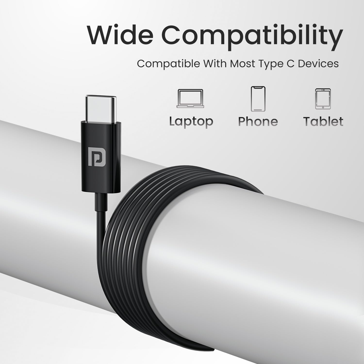 Portronics Conch Theta C in Ear Type C Wired Earphones with in Line HD Mic, Powerful Audio, 14.2mm Driver, Unique Earbuds Design, TPE Anti Tangle Wire, in line Controls, Wide Compatibility(Black) - View 3 of 6