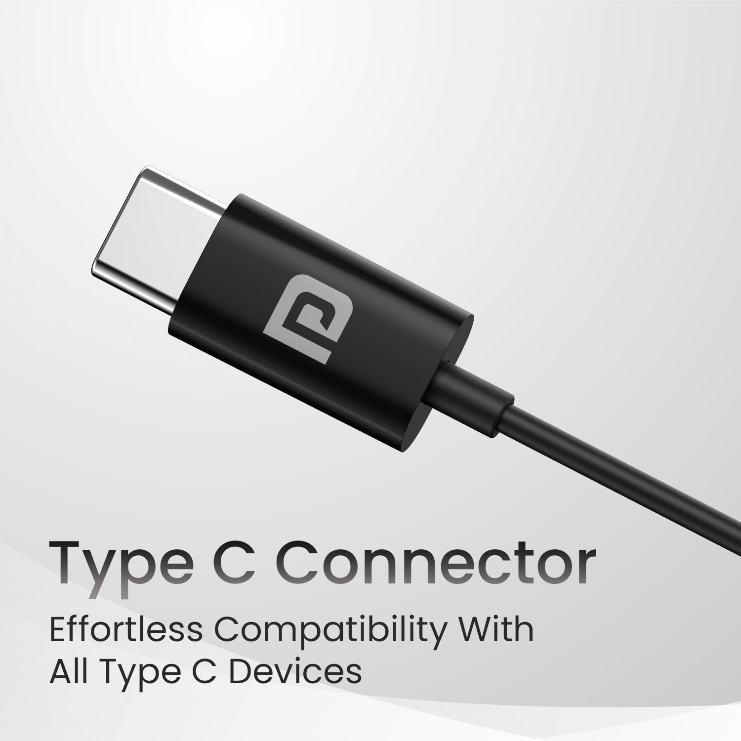 Portronics Conch Theta C in Ear Type C Wired Earphones with in Line HD Mic, Powerful Audio, 14.2mm Driver, Unique Earbuds Design, TPE Anti Tangle Wire, in line Controls, Wide Compatibility(Black) - View 5 of 6