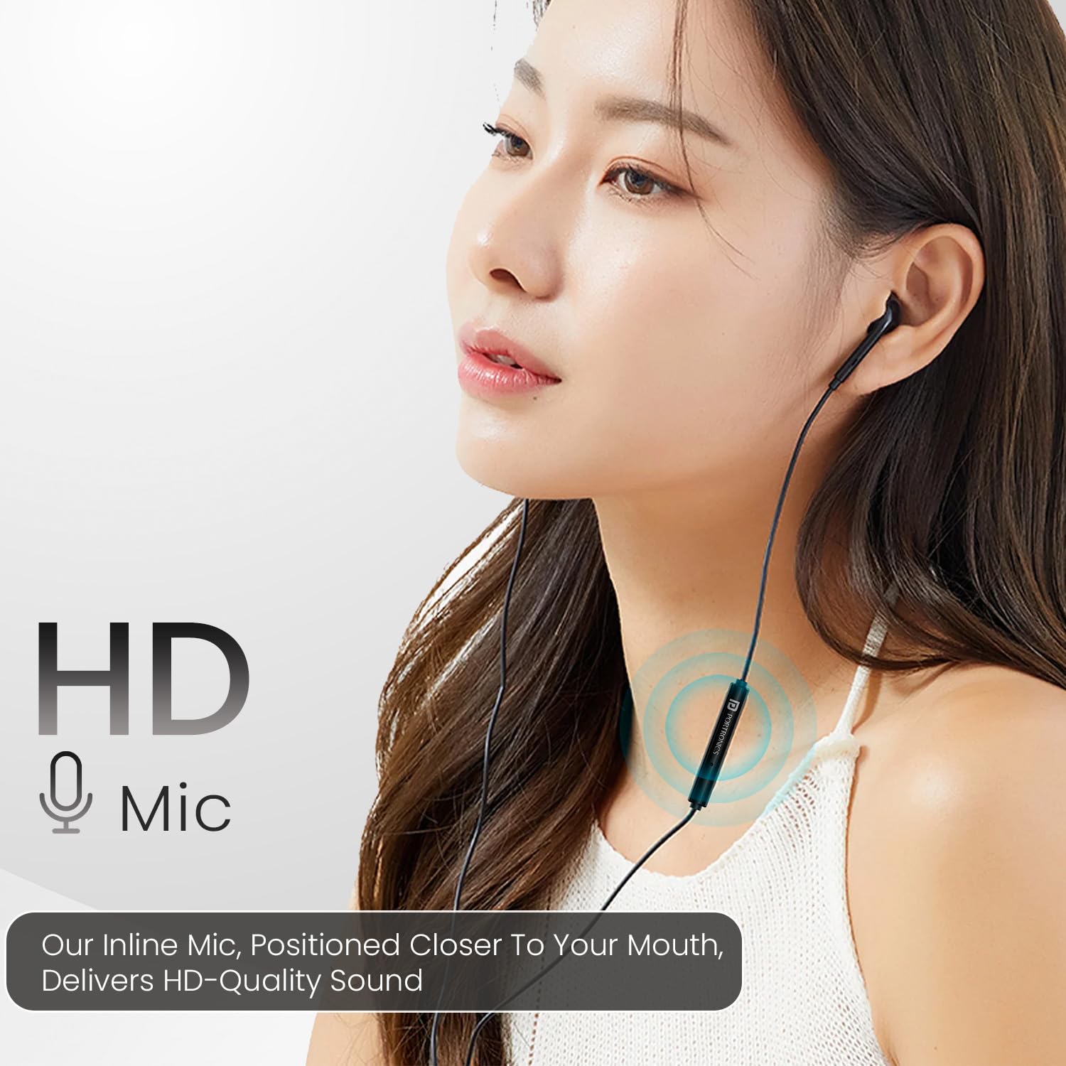 Portronics Conch Theta C in Ear Type C Wired Earphones with in Line HD Mic, Powerful Audio, 14.2mm Driver, Unique Earbuds Design, TPE Anti Tangle Wire, in line Controls, Wide Compatibility(Black) - View 6 of 6