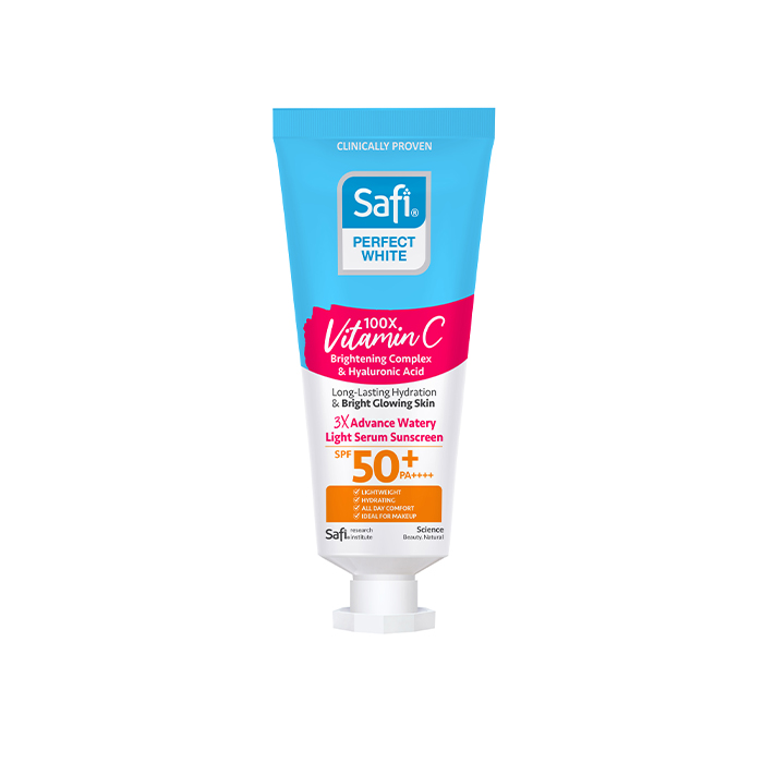 Safi Perfect White 3X Advanced Watery Serum Sunscreen SPF50 PA+++ 25g Lightweight Brightening Formula with Hydration Boost Fast Absorbing Non Sticky Finish for Daily UV Protection All Skin Types - View 3 of 3