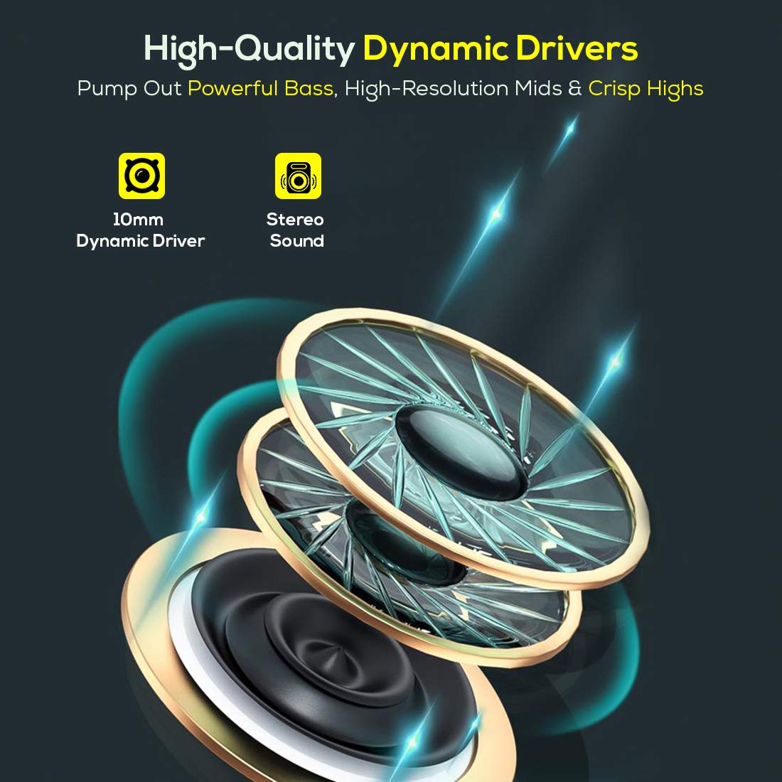 pTron Pride Lite in-Ear Wired in Ear Earphones with in-line Mic, 10mm Driver, Immersive Sound, Metal Buds, Compatible with 3.5mm Aux Port Device & 1.2m Tangle-Free Cable (Metallic Black) - View 4 of 5