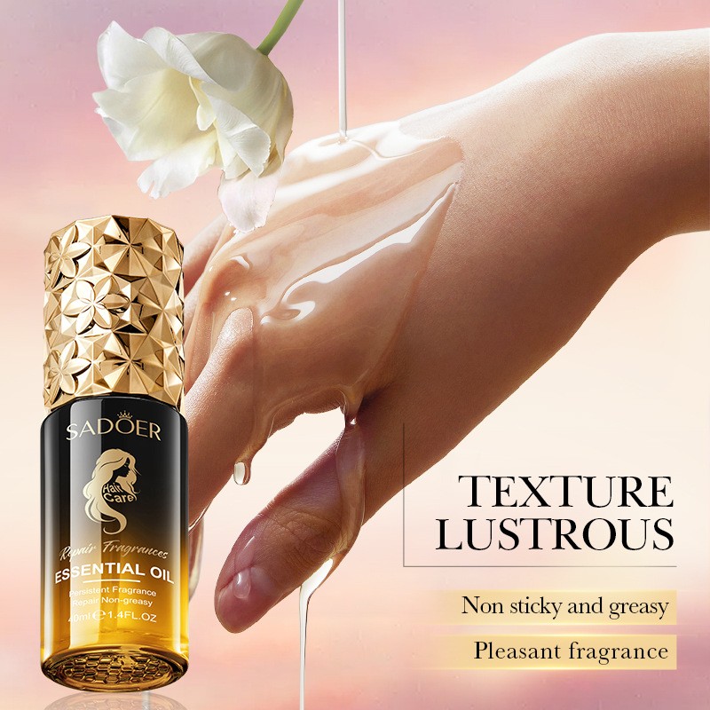 SADOER Hair Care Essential Oil with Repair Non-Greasy and Persistent Fragrance (40ml) Soft and nourishing hair care-Glossy 40ml(FROM MALAYSIA) - View 2 of 4