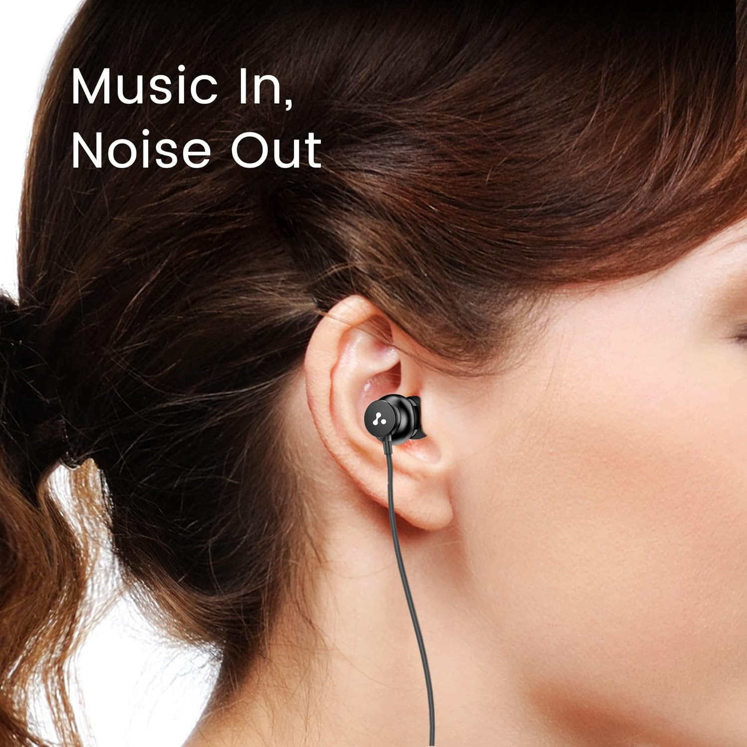 Ambrane Stringz 38 Wired Headphones with Mic, Powerful HD Sound with High Bass, Tangle Free Cable, Comfort in Ear Fit, 3.5mm Jack (Black), Normal - View 3 of 6