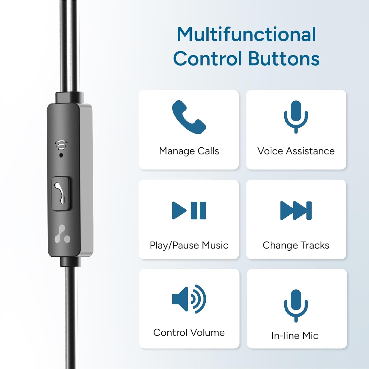 Ambrane Wired Earphones with Mic | 3.5Mm Audio Jack | 14Mm Driver for HD Sound & Deep Bass | Tangle-Free 1.2M Cable | in Ear Comfort Fit | Compatible with Mobiles, Tablets, Laptops, Pcs (EP-83 Green) - View 3 of 5