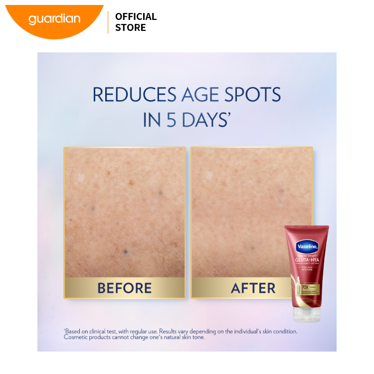 Vaseline Healthy Bright Gluta-Hya Serum Burst Lotion Pro-Age Restore 70ml Anti-Aging Moisturizing Body Lotion with Glutathione and Hyaluronic Acid for Radiant, Firm, Hydrated Skin Lightweight Non-Greasy Formula - View 3 of 3