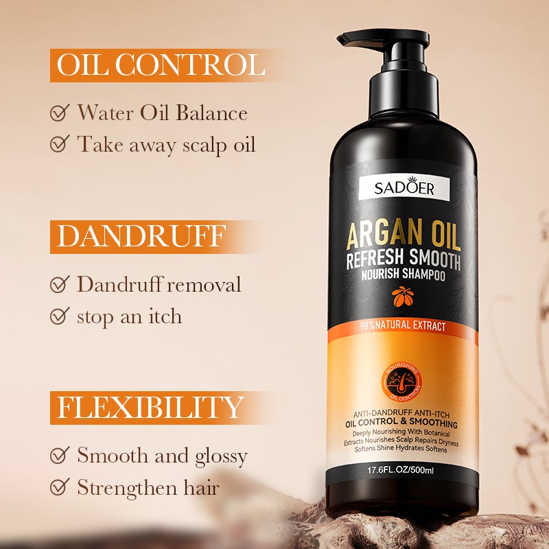 ROREC SADOER Argan Oil Full Range All Series Smooth Anti-Dandruff Anti-Itch Oil Control Scalp Repairs Dryness-Shampoo 500ml(FROM MALAYSIA) - View 3 of 4