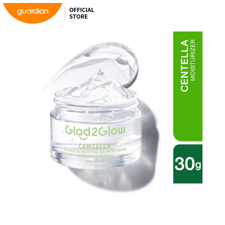 Glad2Glow Centella & Allantoin Soothing Gel Moisturizer – Calming, Hydrating, Lightweight Skincare – 30G - View 2 of 3
